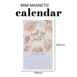 2027 Mini Magnetic Calendar - Walk by Faith
