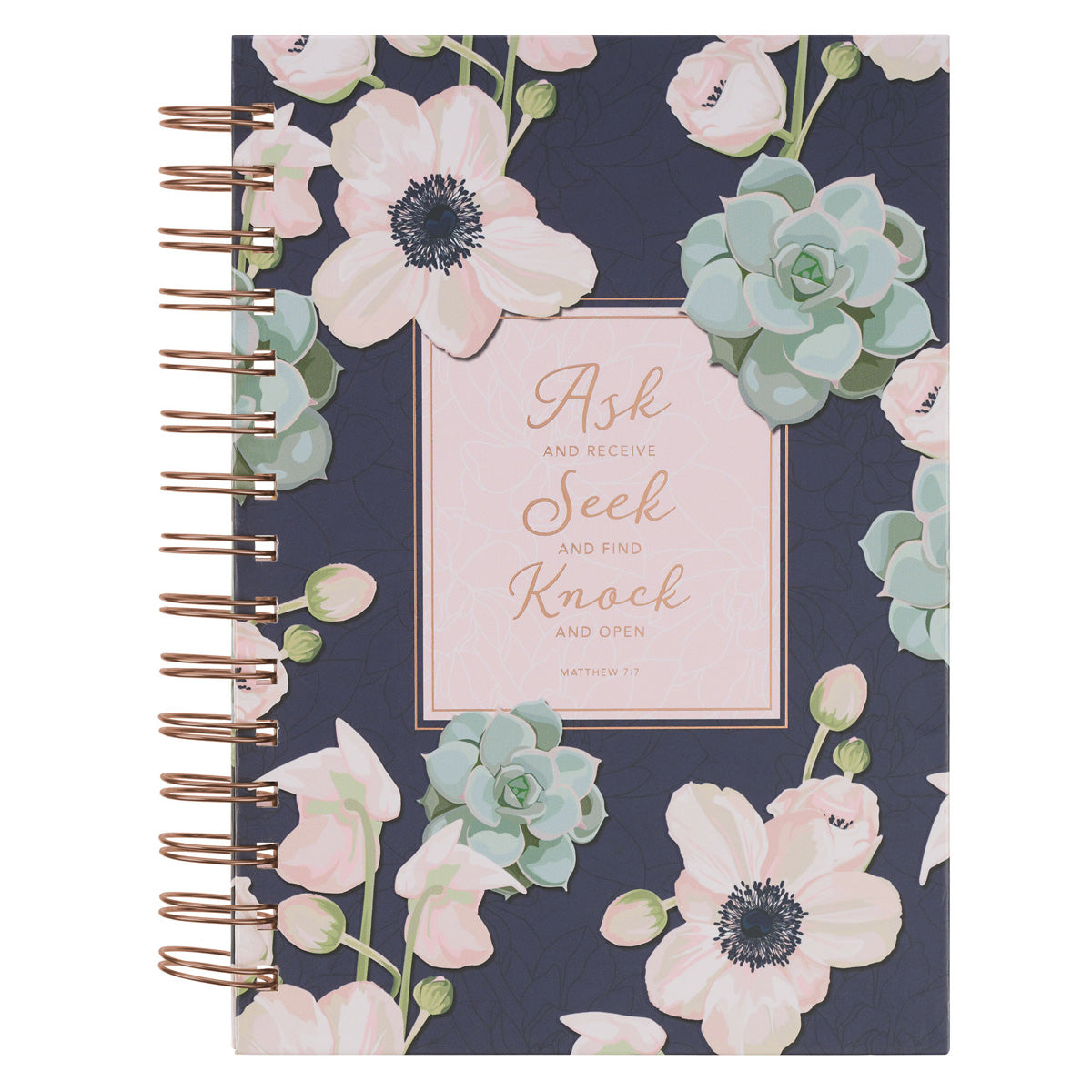 Ask Seek Knock Hardcover Wirebound Journal