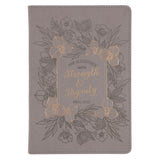 She Is Clothed with Strength and Dignity Faux Leather Journal