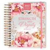 2027 Diary - 18-Month Planner for Women - Strength and Dignity - Wirebound