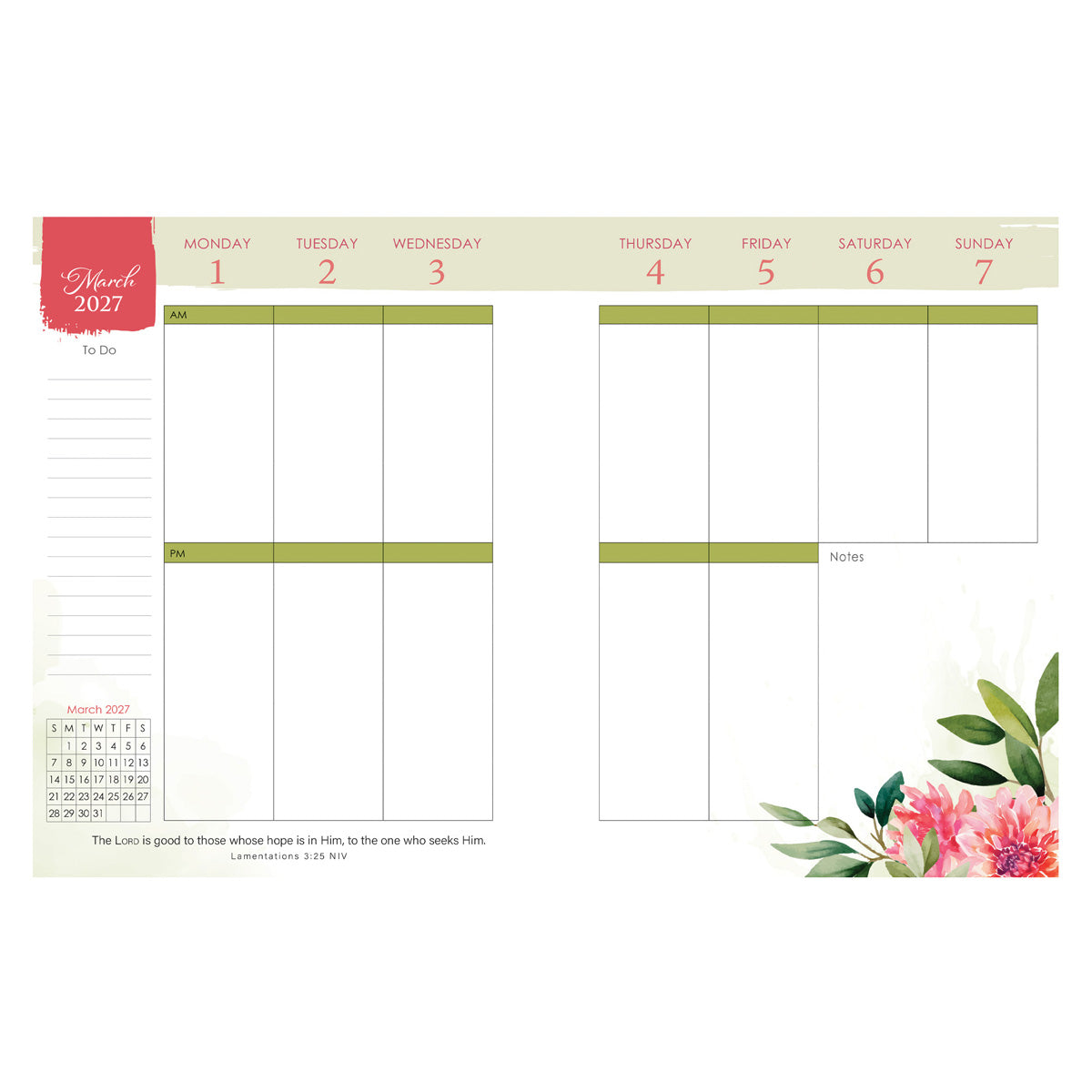 2027 Diary - 18-Month Planner for Women - Everything Beautiful - Wirebound