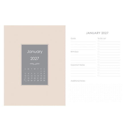 2027 Diary - 18-Month Planner for Women - Trust in the Lord - Faux Leather with Zip