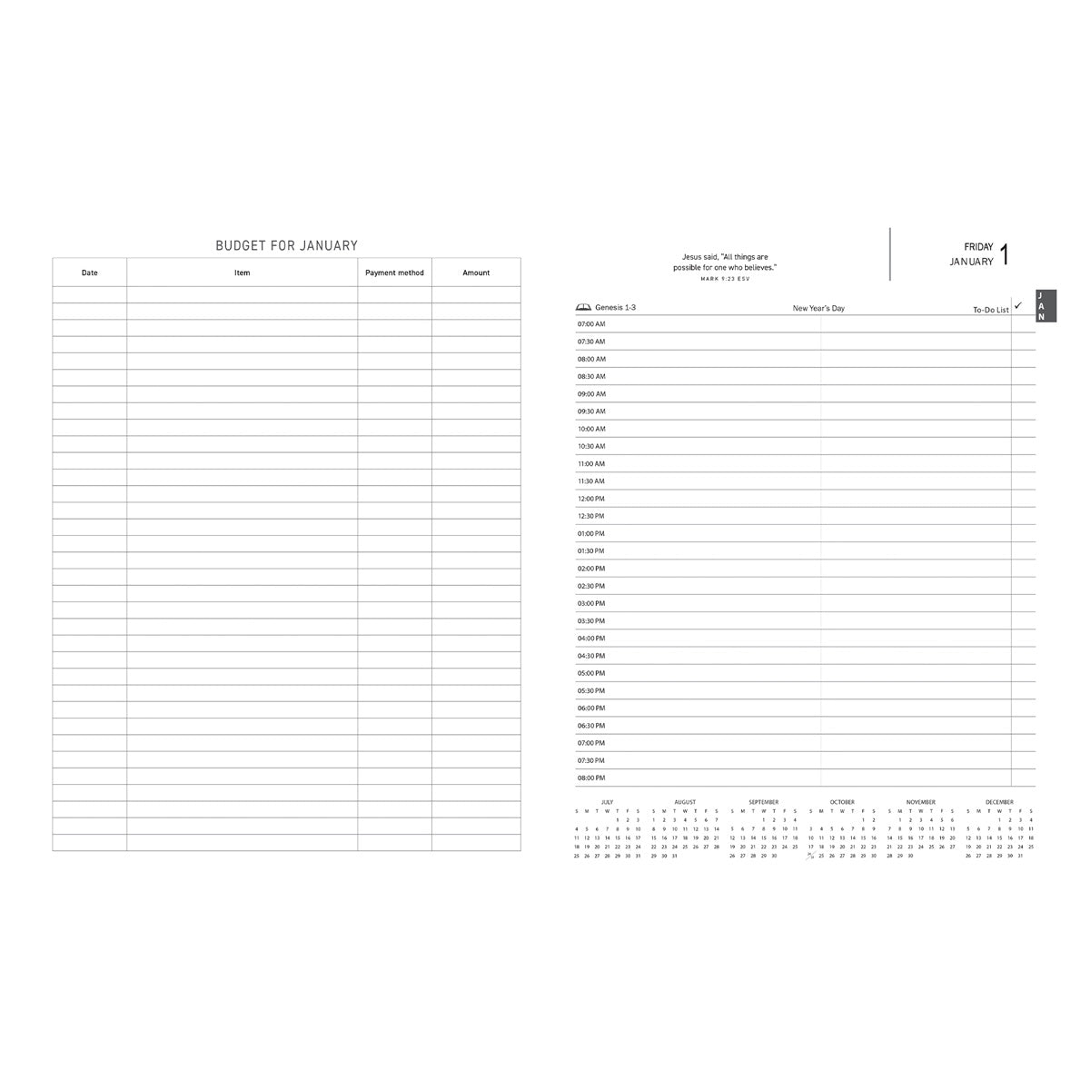 2027 A4 Executive Diary - Daily Planner - Take Heart - Faux Leather