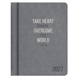 2027 A4 Executive Diary - Daily Planner - Take Heart - Faux Leather