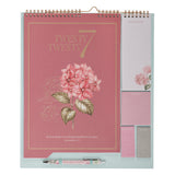2027 Calendar and Stationery Set with Pen - Rose and Hydrangeas