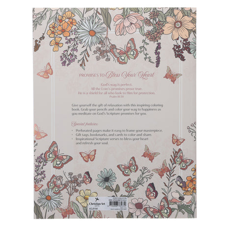 Promises to Bless Your Heart Floral Coloring Book (Paperback)