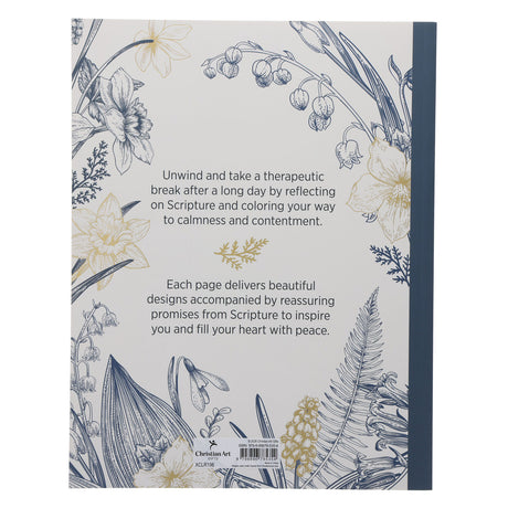 Promises from God's Word in Color Blue Floral Coloring Book (Paperback)