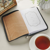Be Strong in the Lord Two-Tone Brown and Black Journal with Zipped Closure