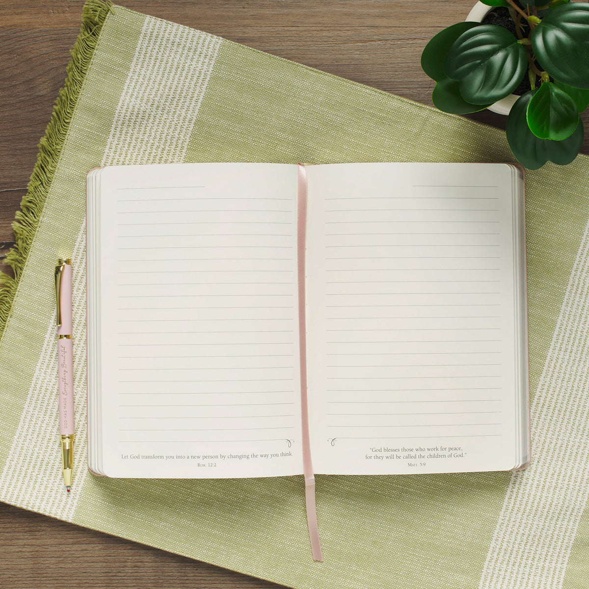 He Has Made Everything Beautiful in Its Time Hardcover Faux Leather Journal