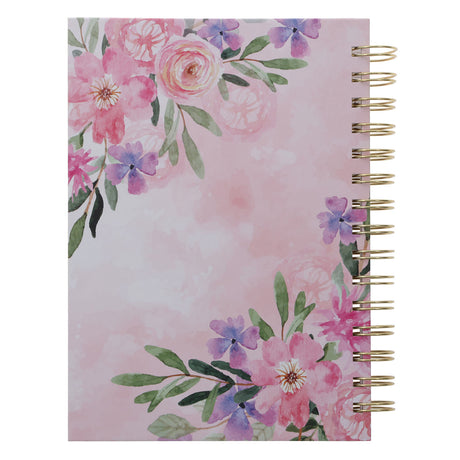 I Will Never Leave You Nor Forsake You Pink Hardcover Wirebound Journal