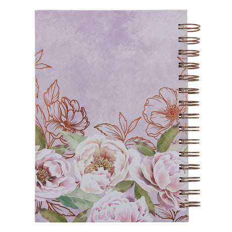 Blessed Is She Who Has Believed Purple Hardcover Wirebound Journal