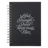 The Lord Is My Strength and My Shield Hardcover Wirebound Journal