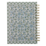 Strength and Dignity Blue Floral Hardcover Wirebound Journal