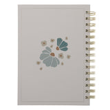 God Is Good Cream Floral Hardcover Wirebound Journal