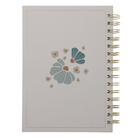 God Is Good Cream Floral Hardcover Wirebound Journal