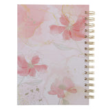 Amazing Grace Pink Floral Hardcover Wirebound Journal