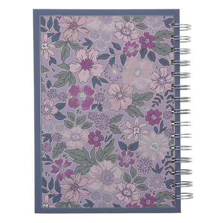 Trust in the Lord Purple Floral Hardcover Wirebound Journal