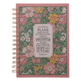 I Know the Plans Floral Hardcover Wirebound Journal