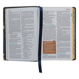NLT Blue Faux Leather The Discovery Bible with Indexing Tabs