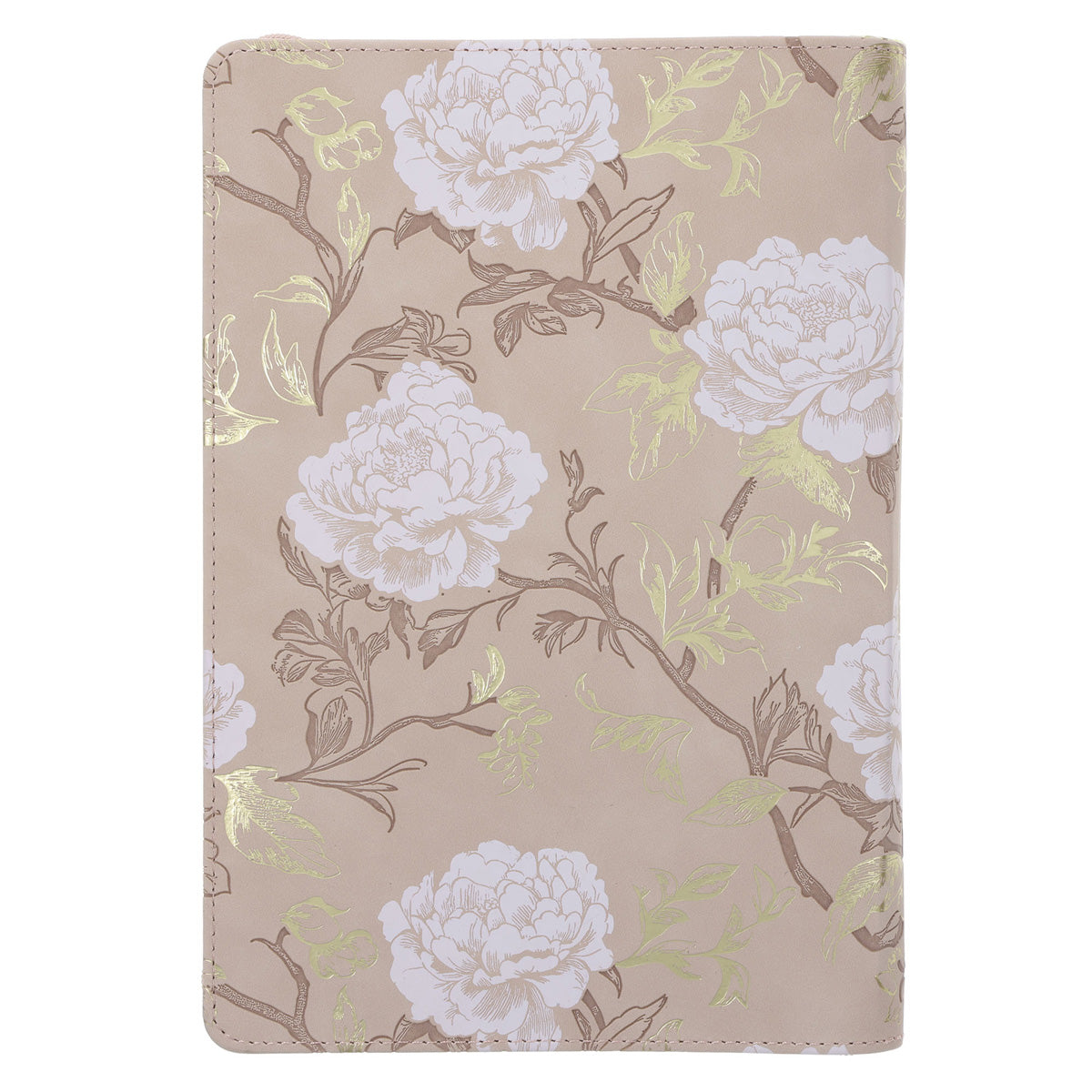 With God All Things Are Possible Blush Faux Leather Journal with Zipped Closure