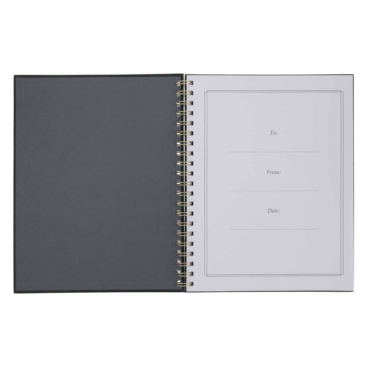 Eagles Wings Black Hardcover A4 Wirebound Journal