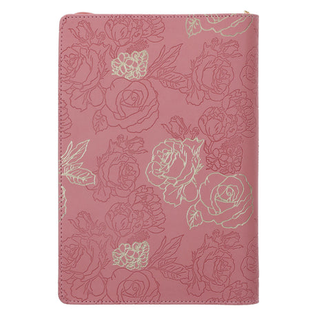 Whatever Is True Faux Leather Journal with Zipped Closure