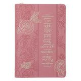 Whatever Is True Faux Leather Journal with Zipped Closure