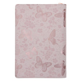 Trust in the Lord Butterfly Blush Faux Leather Journal with Zipped Closure