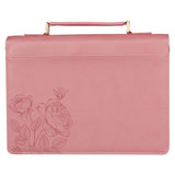 I Know the Plans I Have for You Pink Floral Faux Leather Bible Bag