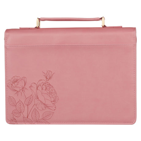 I Know the Plans I Have for You Pink Floral Faux Leather Bible Bag