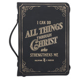 I Can Do All Things Through Christ Who Strengthens Me Faux Leather Bible Bag