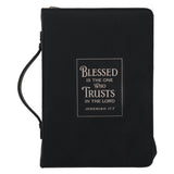 Blessed Is the One Who Trusts in the Lord Faux Leather Bible Bag