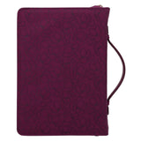 Trust in the Lord with All Your Heart Burgundy Faux Leather Bible Bag