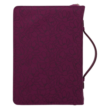 Trust in the Lord with All Your Heart Burgundy Faux Leather Bible Bag