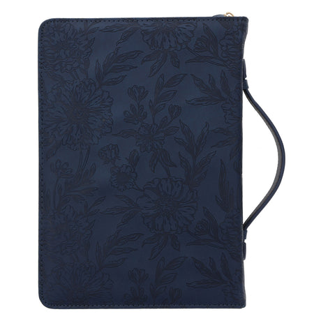 I Can Do All Things Through Christ Blue Faux Leather Bible Bag