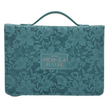 Hope and a Future Teal Faux Leather Bible Bag